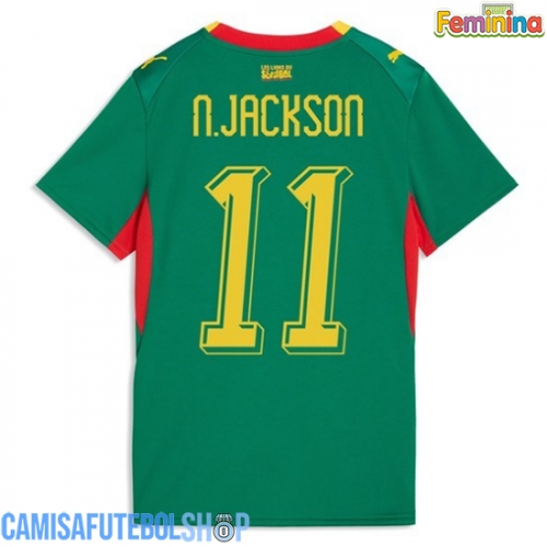 Camisa de time de futebol Senegal Nicolas Jackson #11 Replicas 2º Equipamento Feminina Mundo 2026 Manga Curta